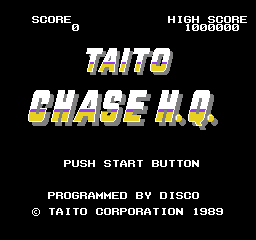 Taito Chase H.Q. (Japan) Title Screen